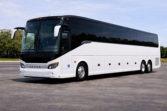 56-passenger charter bus available for charter in Davenport, IA